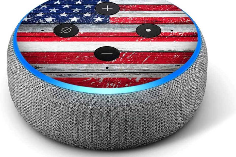 Revamp Your Echo Dot: Distressed USA Flag Vinyl Decal Review!