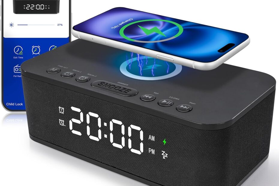 Revamp Your Mornings: The Ultimate Dual Alarm Clock Radio with Bluetooth and Smart Controls!