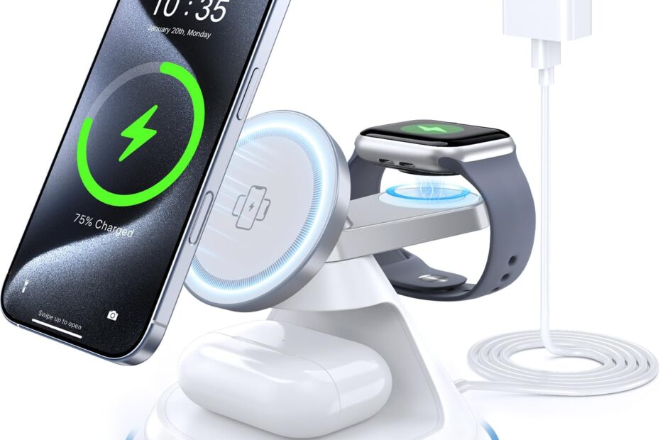 Revolutionize Your Charging: The Ultimate 3-in-1 MagSafe Station for Apple Devices!