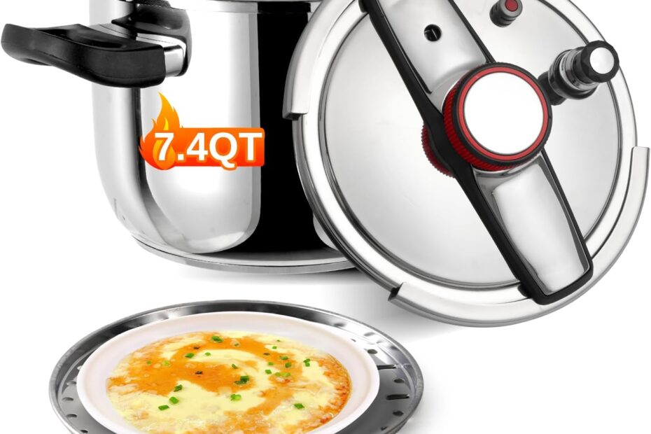 Revolutionize Your Cooking: The Ultimate 7.4 QT Stainless Steel Pressure Cooker Review!
