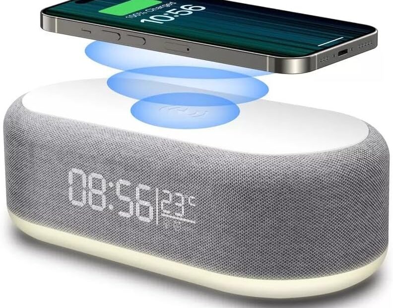 Revolutionize Your Nightstand: The 4 in 1 Multi-Function Alarm Clock with Wireless Charging!