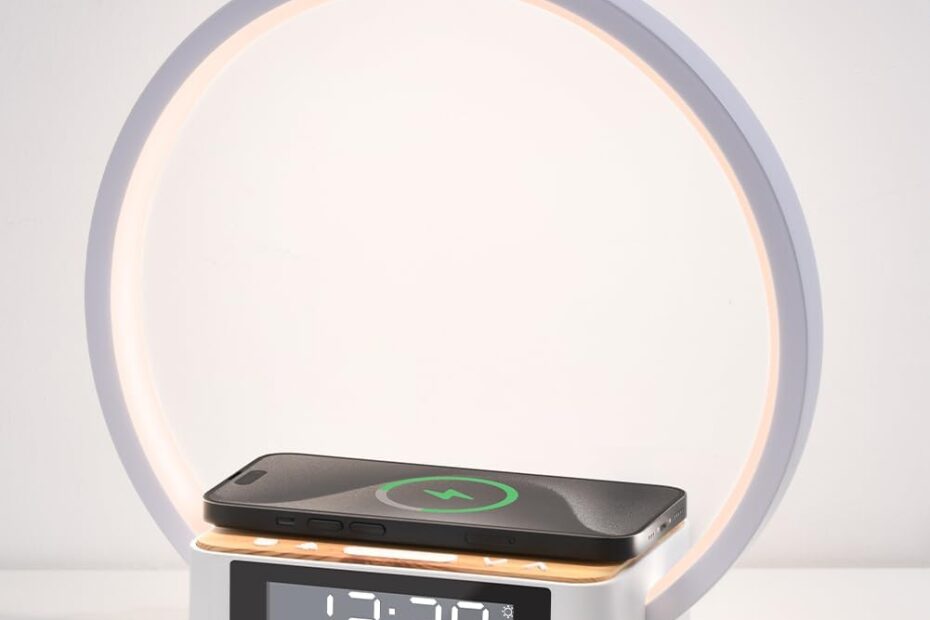 Rise and Shine: The Ultimate Wireless Charging Station with Sunrise Alarm & Touch Lamp