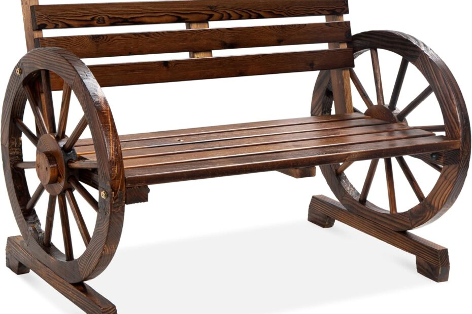 Rustic Relaxation: A Review of the Best Choice Products Wooden Wagon Wheel Bench