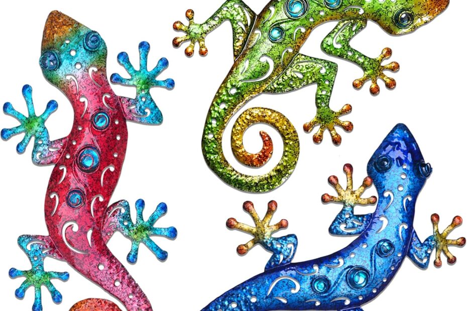 Spice Up Your Outdoors: Review of the 3-Pack Metal Gecko Wall Decoration