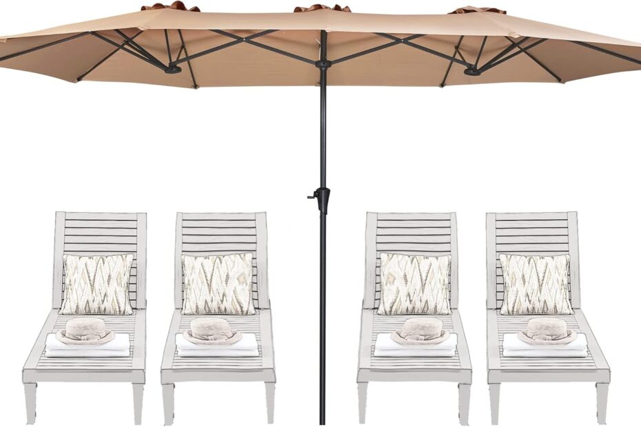 Stay Cool This Summer: Review of the SUPERJARE 13FT Double-Sided Outdoor Umbrella