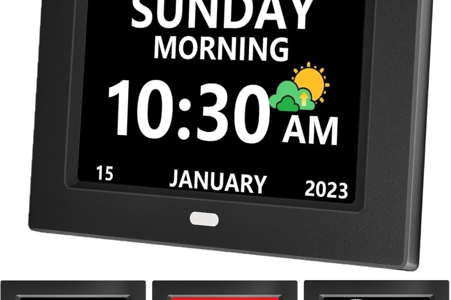 Stay on Time: The Ultimate 7 Inch Day & Date Clock for Seniors!