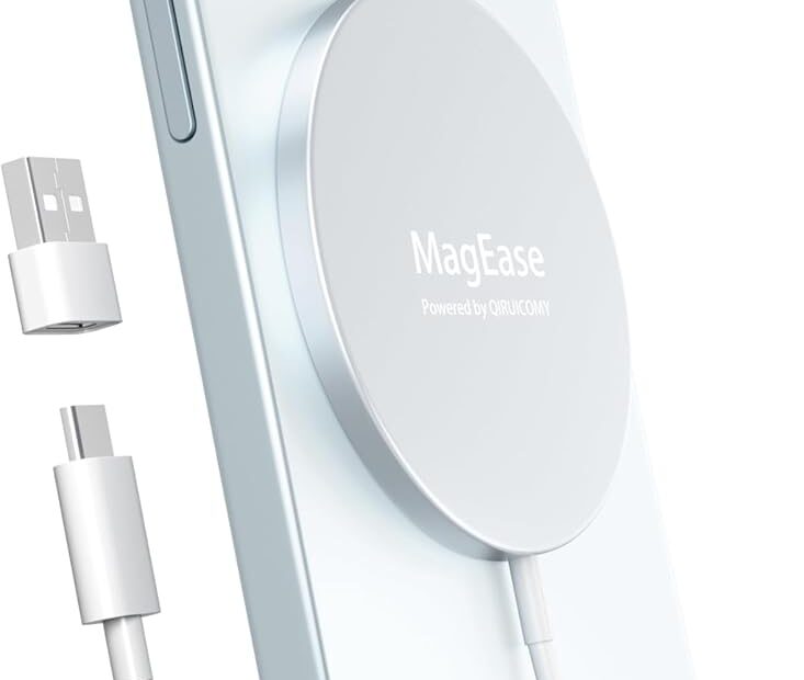 Stay Powered with MagEase: The Ultimate Magnetic Wireless Charger for Your iPhone and AirPods!