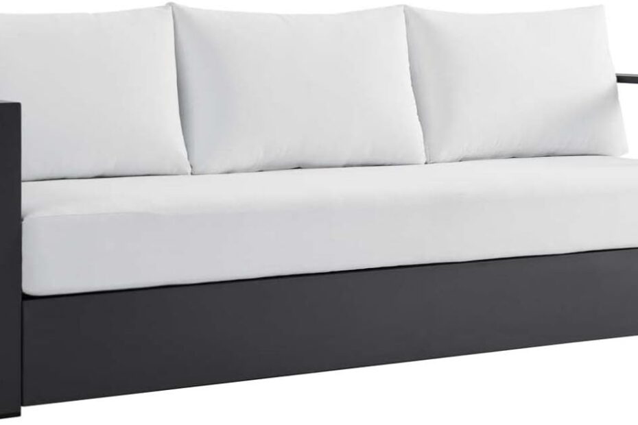 Stylish Comfort: A Review of the Modway Tahoe Aluminum Outdoor Patio Sofa in Gray White