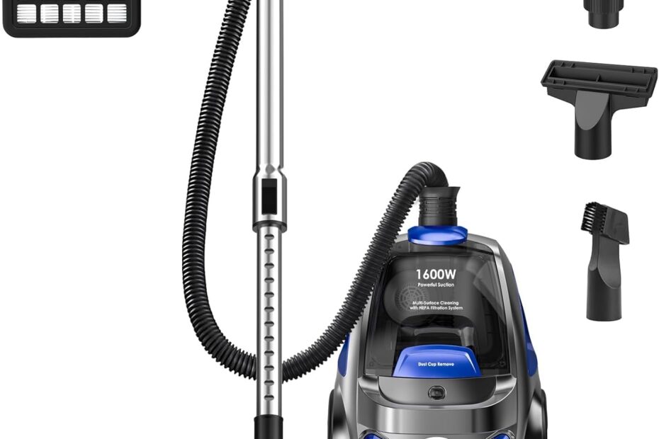 The Powerhouse Canister Vacuum: Clean Hard Floors & Carpets Effortlessly!