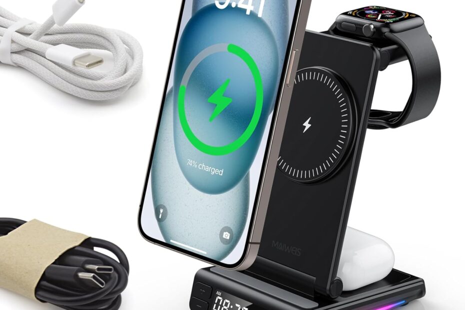 The Ultimate 5 in 1 Magnetic Wireless Charging Station: Your All-in-One Solution!
