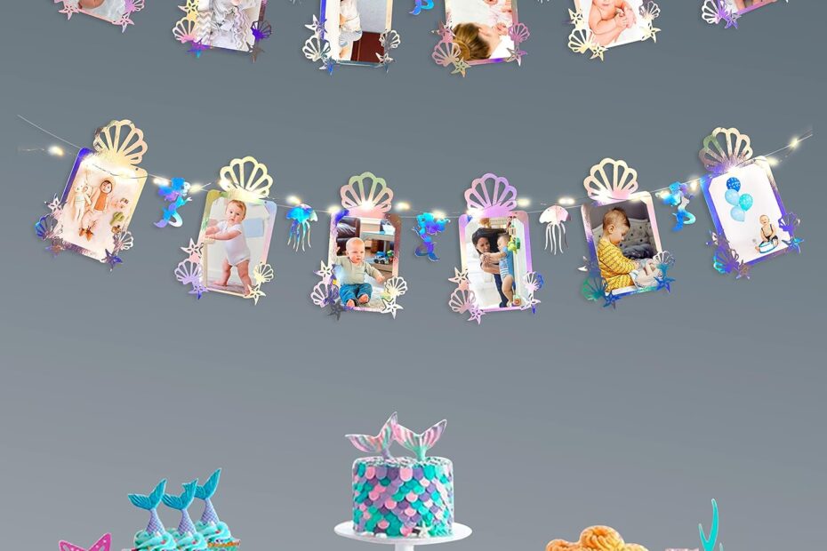 Transform Your Celebration with the Iridescent Mermaid Photo Banner: A Must-Have for Under the Sea Events!