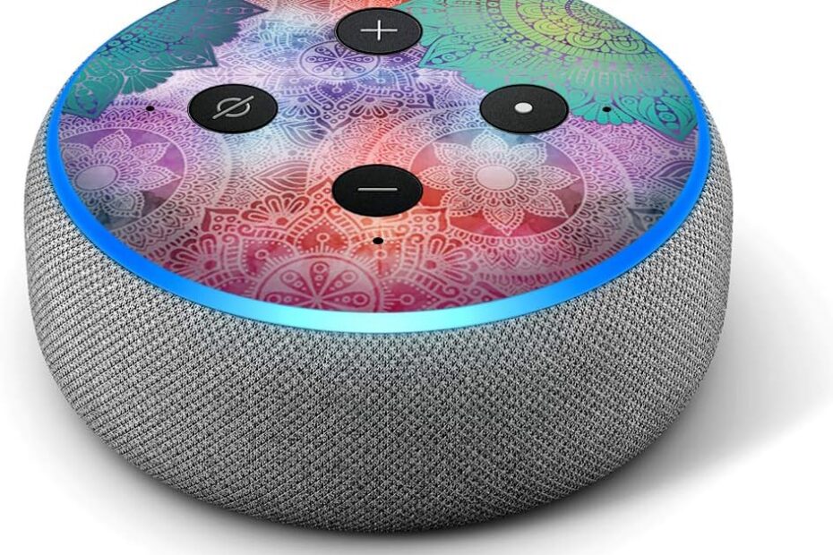 Transform Your Echo Dot: Colorful Mandala Decal Skin Review