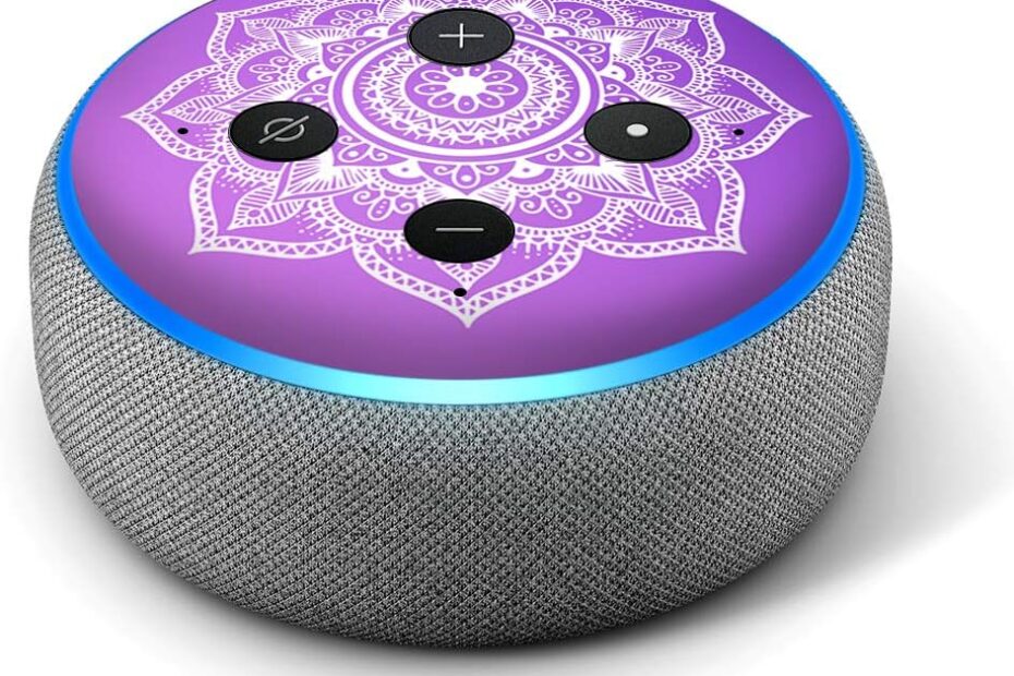 Transform Your Echo Dot: The Ultimate Purple Mandala Vinyl Decal Review!