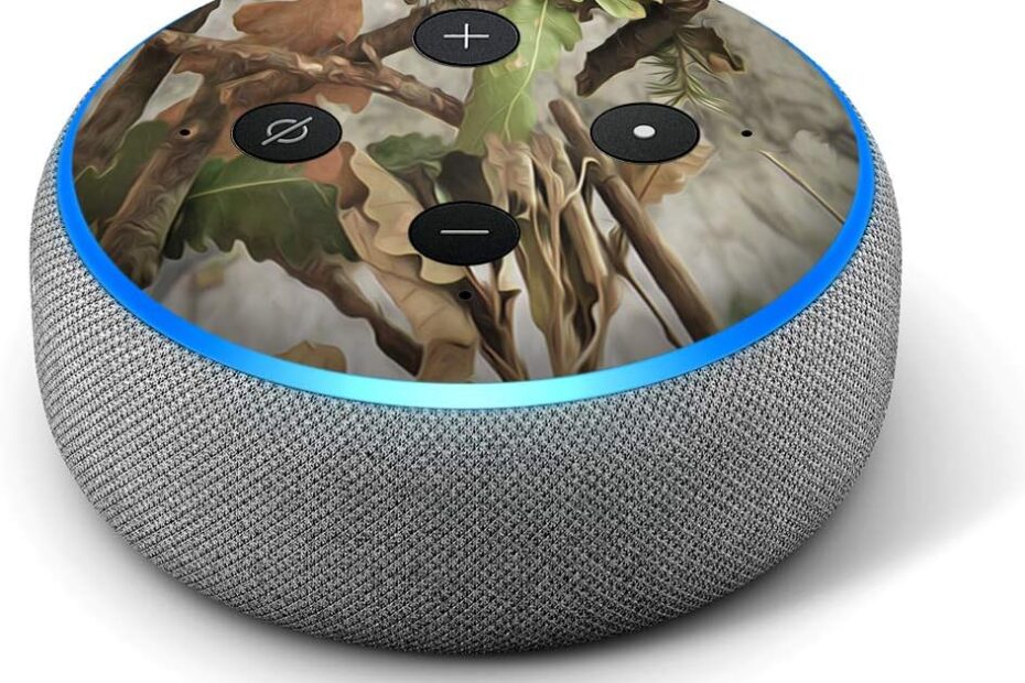 Transform Your Echo Dot with Tree Camo Real Oak Skin: Stylish and Functional Smart Home Upgrade!