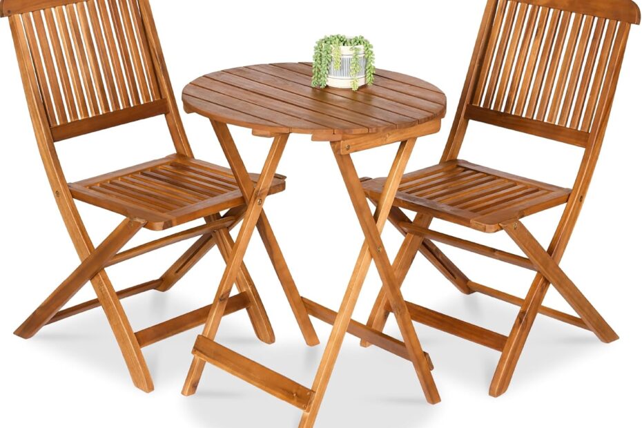 Transform Your Outdoor Space: A Review of the Best Choice Products 3-Piece Acacia Wood Bistro Set