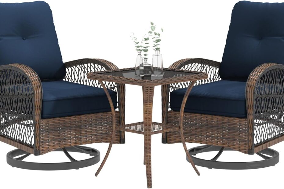 Transform Your Outdoor Space: EROMMY 3-Piece Swivel Rocker Patio Furniture Set Review
