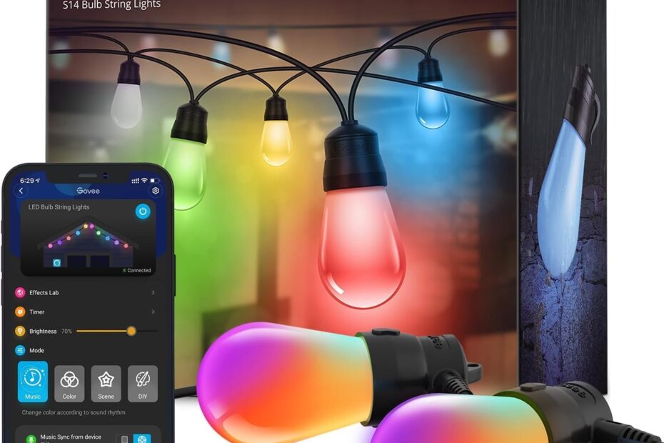 Transform Your Outdoor Space: Govee Smart RGBIC String Lights Review