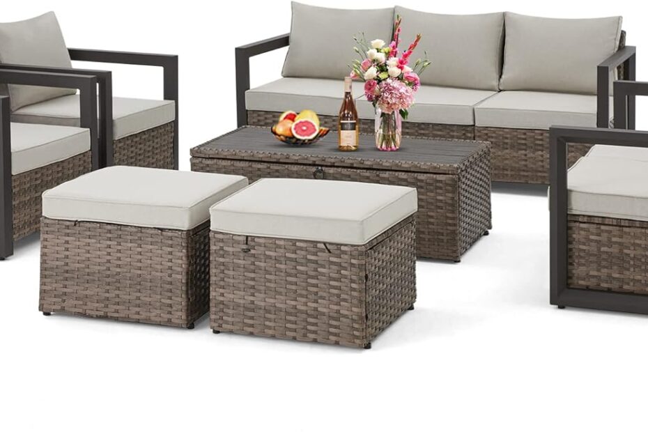 Transform Your Outdoor Space: HOMREST 7-Piece Patio Furniture Set Review
