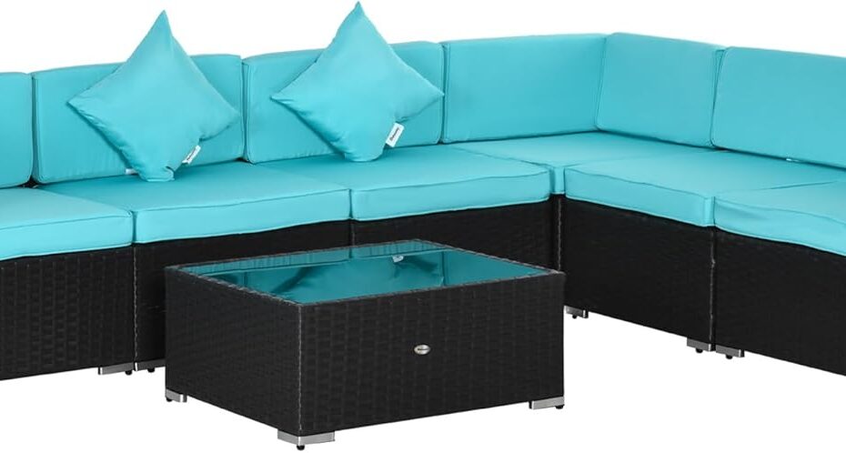 Transform Your Outdoor Space: Outsunny 7-Piece Wicker Patio Furniture Review