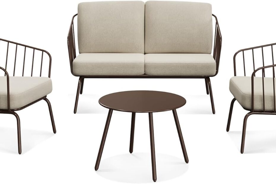 Transform Your Outdoor Space with EAST OAK 4-Piece Patio Furniture Set: A Comfort and Style Review