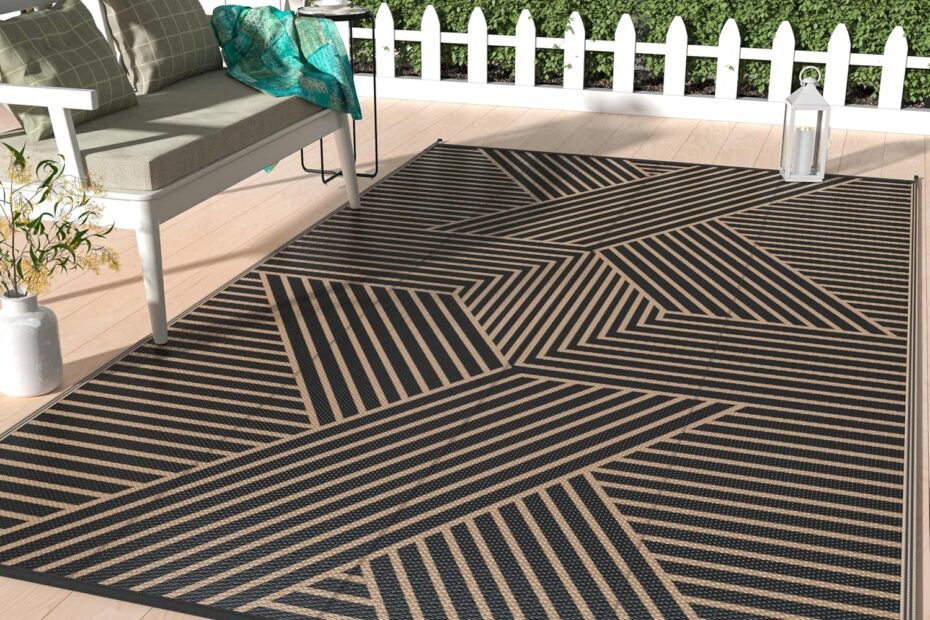 Transform Your Outdoor Space with the GENIMO Reversible 5'x8' Waterproof Rug!