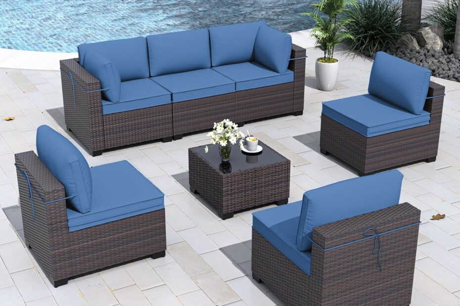 Transform Your Outdoor Space with the Gotland 7-Piece Patio Furniture Set: Stylish, Durable, and Comfortable!