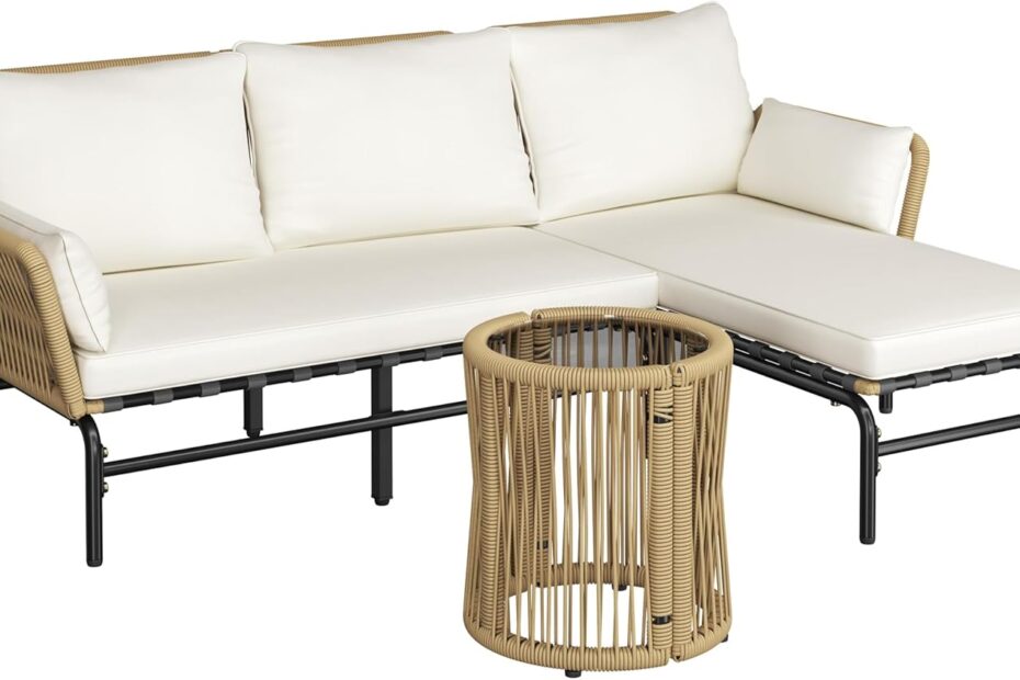 Transform Your Outdoor Space: Yaheetech L-Shaped Sofa Set Review!