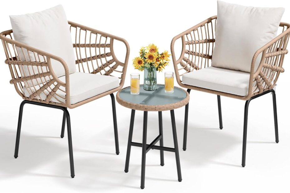 Transform Your Outdoor Space: YITAHOME 3-Piece Wicker Bistro Set Review