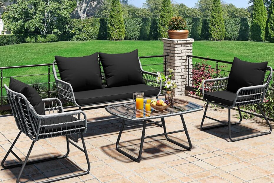 Transform Your Outdoor Space: YITAHOME 4-Piece Wicker Bistro Set Review