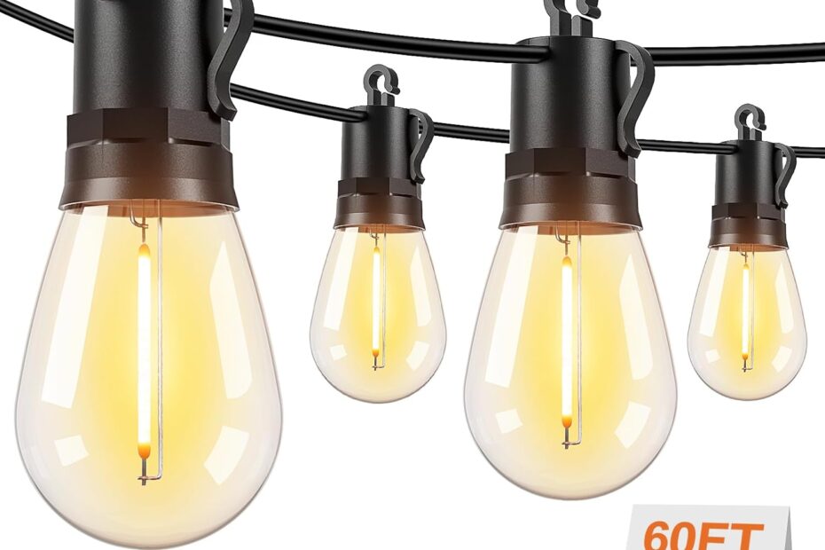 Transform Your Outdoors: Brightever 60FT Dimmable LED String Lights Review