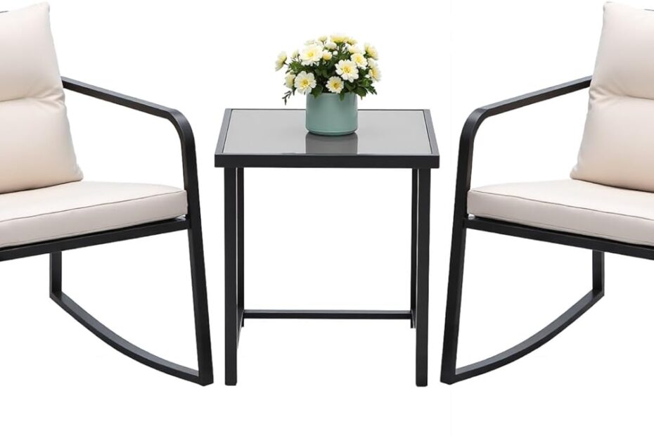Transform Your Outdoors: Devoko 3 Piece Rocking Bistro Set Review