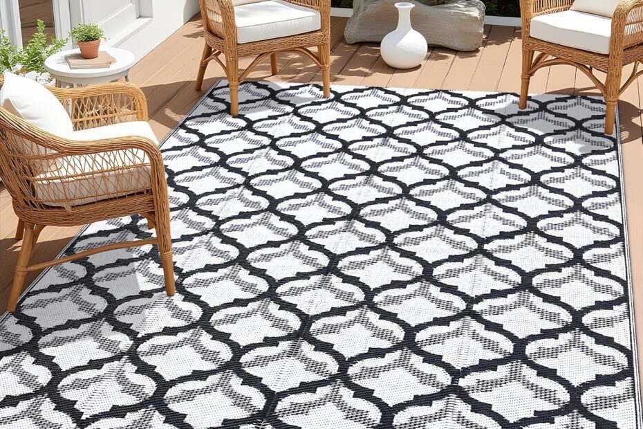 Transform Your Outdoors with the OLANLY Reversible Waterproof Rug!