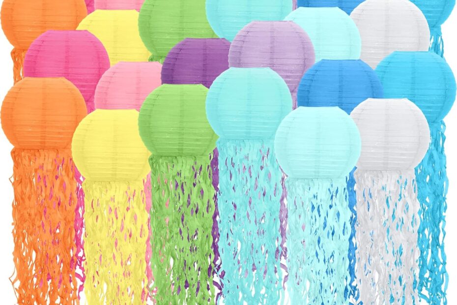 Transform Your Party with Retisee's Vibrant 24-Pack Jellyfish Lanterns!