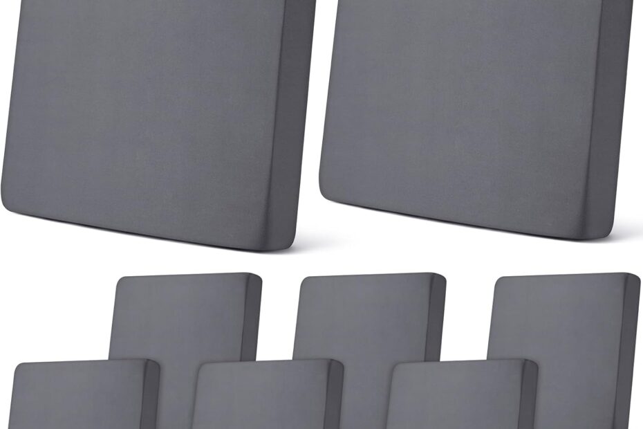 Transform Your Patio: 8Pcs Waterproof Cushion Covers for Ultimate Style and Protection!