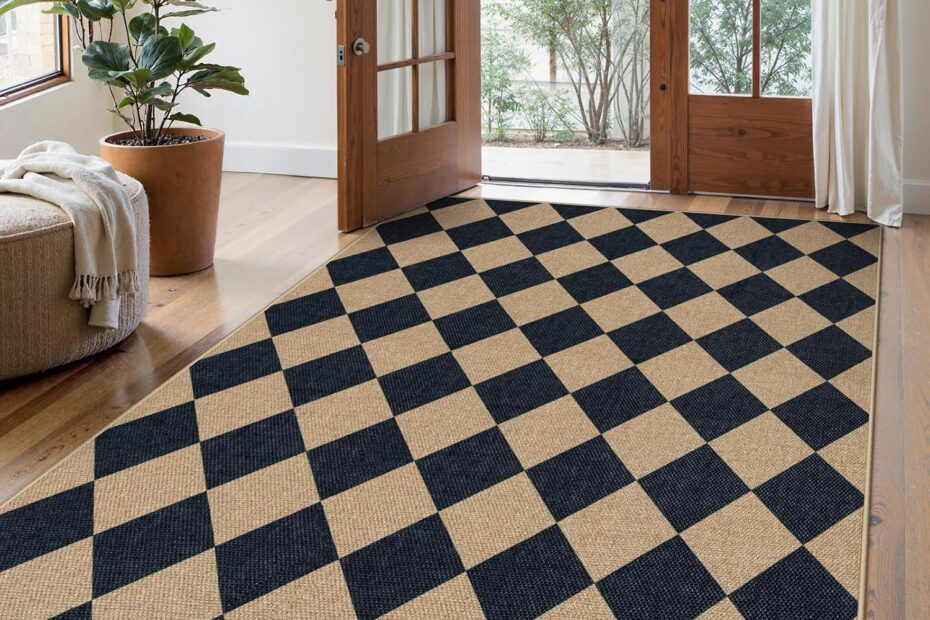 Transform Your Space: Lahome Checkered Jute Rugs for Style & Comfort