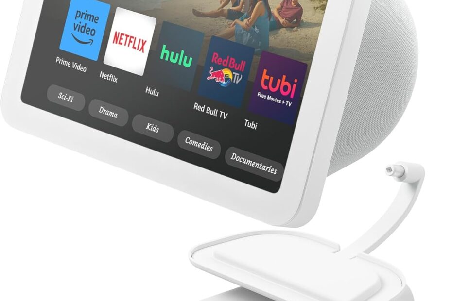 Transform Your Space: Review of the Echo Show 8 (3rd Gen) Adjustable Stand with USB-C Charging in Glacier White