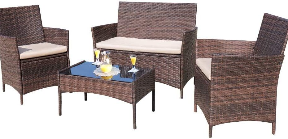 Transform Your Space: Review of the Homall 4-Piece Rattan Patio Furniture Set