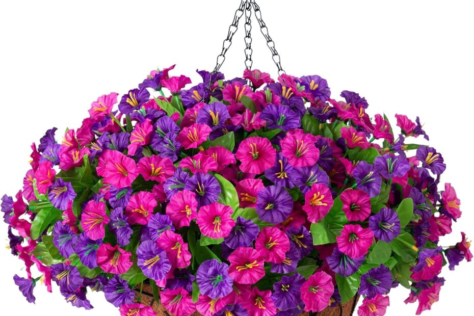 Transform Your Space: Stunning Faux Silk Morning Glory Hanging Flowers Review