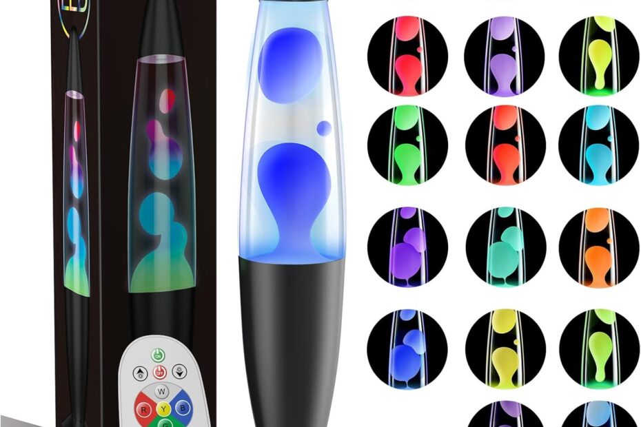 Transform Your Space: The Black Liquid Motion Lamp with 17 Color Options