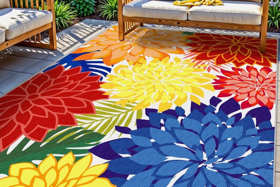 Transform Your Space: The Ultimate Review of the Washable Multicolored Botanical Patio Rug