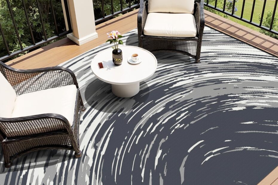 Transform Your Space with COCOER Reversible Outdoor Rug: A Quick-Dry Essential for Patio Perfection!