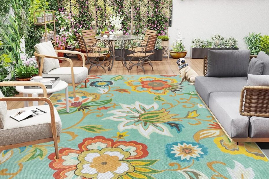 Transform Your Space with the Lahome Floral 8x10 Outdoor Rug: Review & Recommendations
