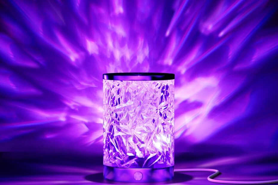 Transform Your Space with the Ocean Wave Crystal Table Lamp: A Color-Changing Marvel!