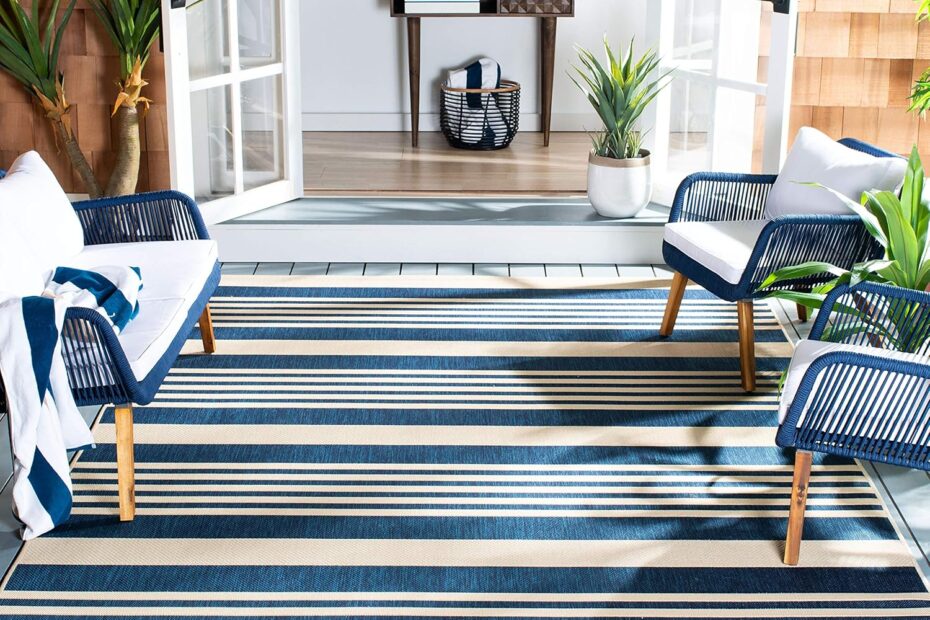 Transform Your Space with the SAFAVIEH 8' x 10' Waterproof Stripe Area Mat!