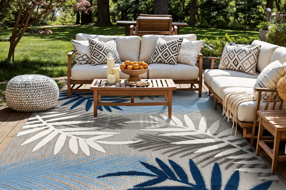 Transform Your Space with the Stunning Rugshop Evora Palm Frond Area Rug!