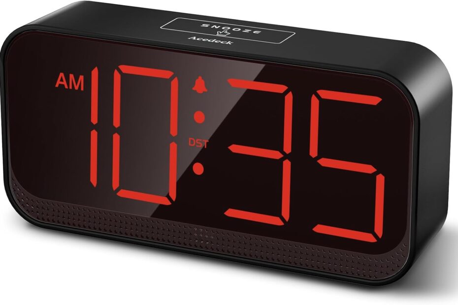 Travel-Friendly Digital Clock: Perfect for Any Bedroom with Large Dimming Numbers!