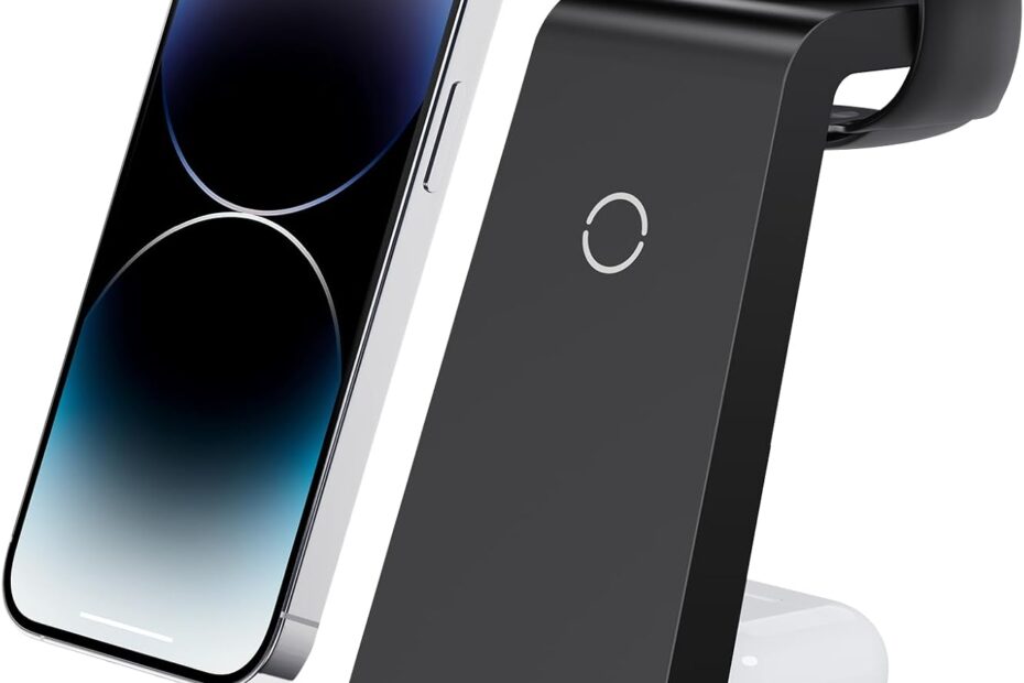 Ultimate 3 in 1 Charging Station: The Best Wireless Solution for Your iPhone, Apple Watch, and AirPods!