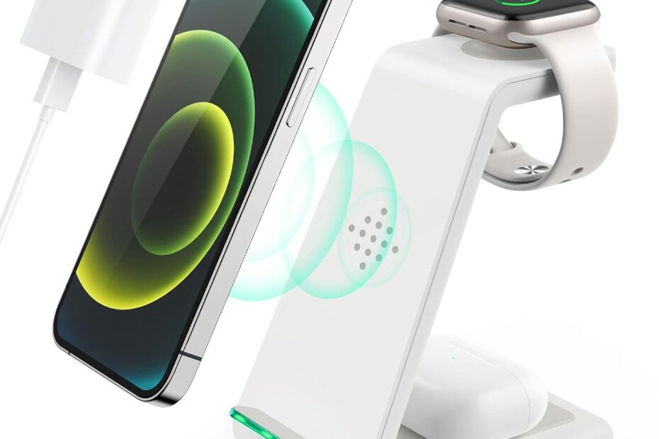 Ultimate 3 in 1 Wireless Charging Station: Fast Charge Your iPhone, Apple Watch & AirPods!
