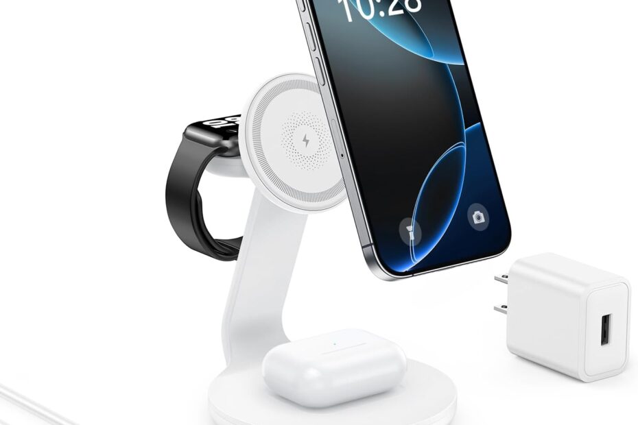 Ultimate 3 in 1 Wireless Charging Station: Fast & Convenient for Your iPhone!