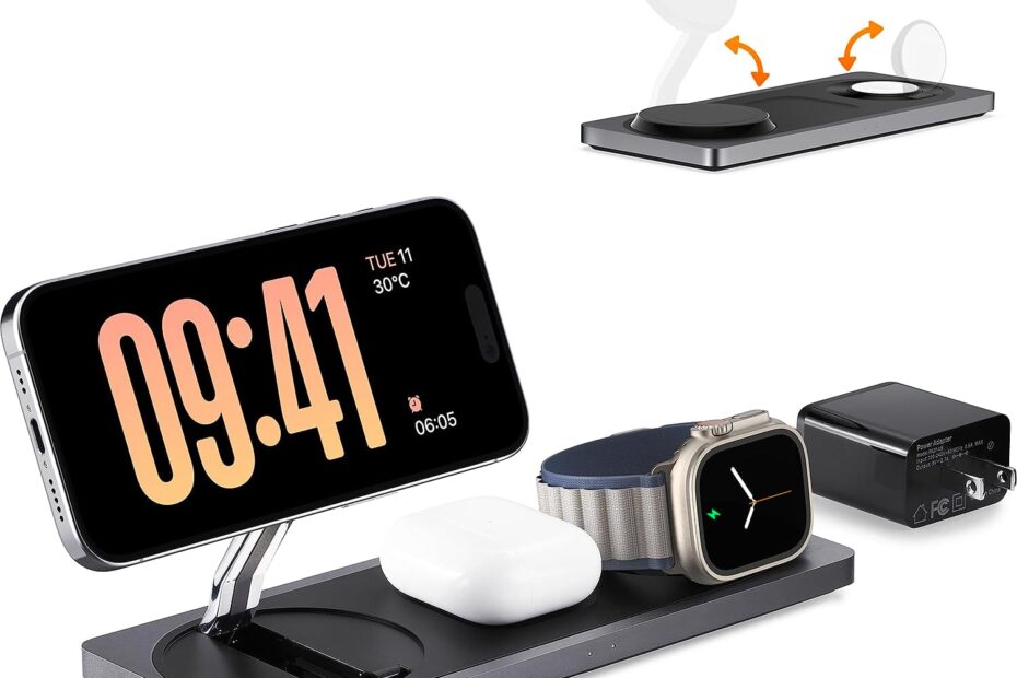 Ultimate 3-in-1 Charging Station: The Perfect Hub for Your Apple Devices!